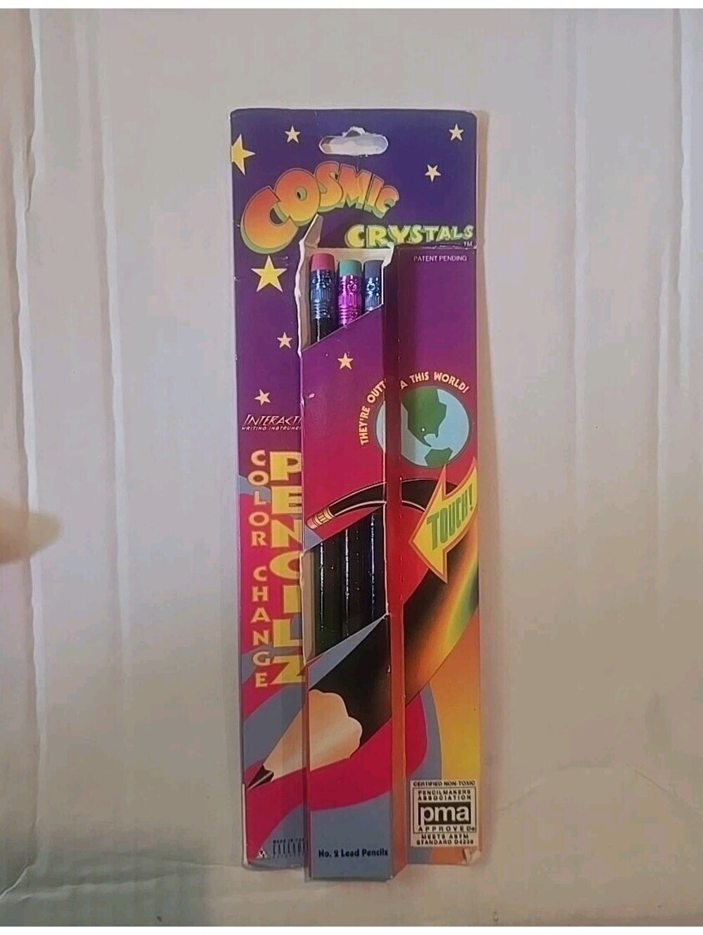 Vintage 3 Pack Nip Cosmic Crystals Color Changimg Pencils MOOD RING PENCILS.